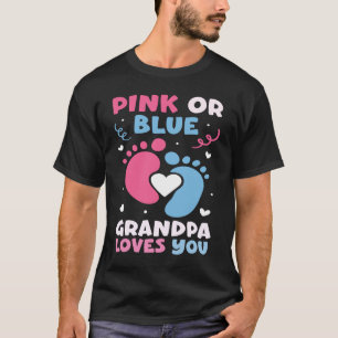 Roze of blauwe opa houdt van je opa Baby Gende T-shirt