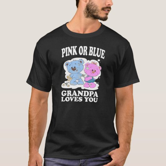 Roze of blauwe opa houdt van je Shirt (Voorkant)