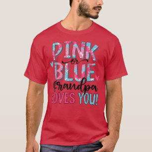 Roze of blauwe opa houdt van je tintelende Baby T-shirt