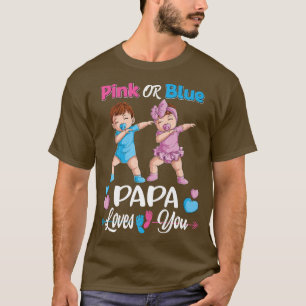 Roze of blauwe papa houdt van je Baby T-shirt