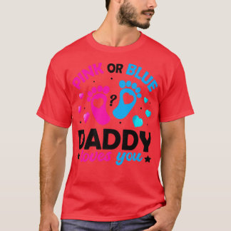 Roze of blauwe papa houdt van je T-shirt Baby