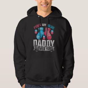 Roze of blauwe papa houdt van je toekomstige vader hoodie