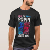 Roze of blauwe papaver houdt van je geslacht om Ba T-shirt (Voorkant)