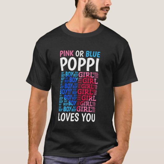 Roze of blauwe papaver houdt van je geslacht om Ba T-shirt (Voorkant)