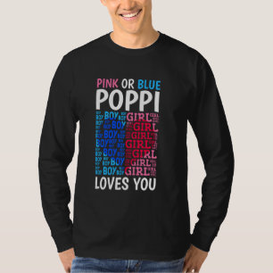 Roze of blauwe papaver houdt van je geslacht om Ba T-shirt