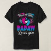 Roze of blauwe papaw houdt van je Baby T-shirt (Design voorkant)