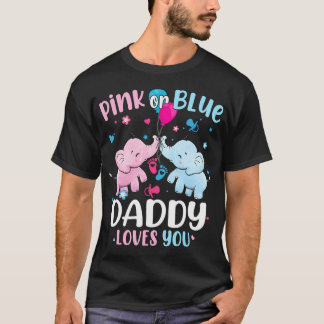 Roze of blauwe pappie houdt van je geslacht die el t-shirt