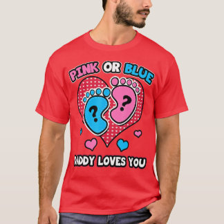 Roze of blauwe pappie houdt van je seksespecifieke t-shirt