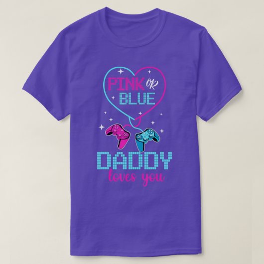 Roze of blauwe pappie houdt van je vader, vader, c t-shirt (Design voorkant)