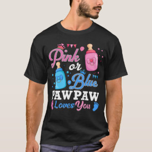 Roze of Blauwe Pawpaw houdt van je T-shirt Baby Ge