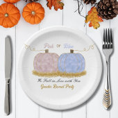 Roze of Blauwe Pompoen Geslacht Onthullen Party Ui Papieren Bordje