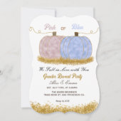 Roze of Blauwe Pompoen Geslacht onthullen Uitnodig Kaart (Voorkant)