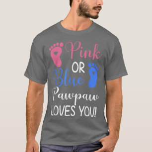 Roze of blauwe poot houdt van je grappige sekse t-shirt