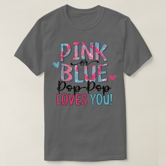 Roze of blauwe Pop Pop houdt van je ogen Baby T-shirt (Design voorkant)