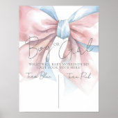 Roze of Blauwe stem Gender Reveal Party Poster (Voorkant)