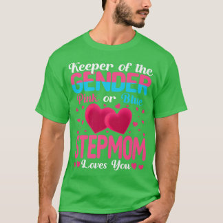 Roze of Blauwe Stepmam houdt van je seksespecifiek T-shirt