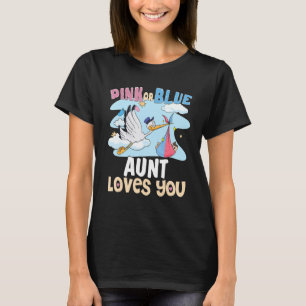 Roze of blauwe tante houdt van je beste tante ooit t-shirt