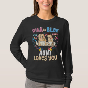 Roze of blauwe tante houdt van je beste tante ooit t-shirt