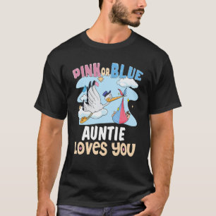Roze of blauwe tante houdt van je beste tante ooit t-shirt
