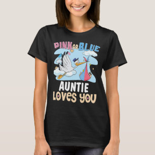 Roze of blauwe tante houdt van je beste tante ooit t-shirt