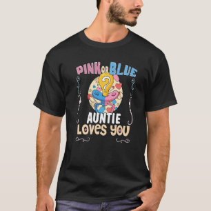 Roze of blauwe tante houdt van je beste tante ooit t-shirt