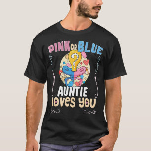 Roze of blauwe tante houdt van je beste tante ooit t-shirt