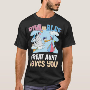 Roze of blauwe Tante houdt van je beste tante ooit T-shirt