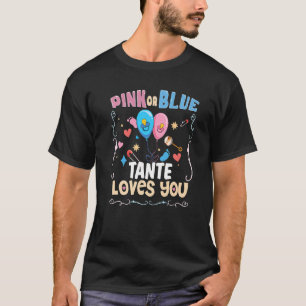Roze of Blauwe Tante houdt van je beste tante T-shirt