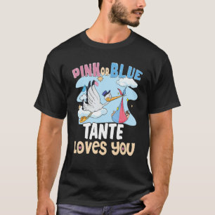 Roze of Blauwe Tante houdt van je beste tante T-shirt