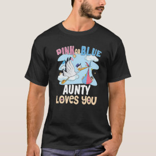Roze of blauwe tante houdt van je beste tante t-shirt