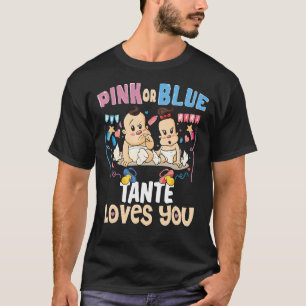 Roze of Blauwe Tante houdt van je beste tante T-shirt