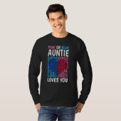 Roze of blauwe tante houdt van je gender onthullin t-shirt (Voorkant volledig)