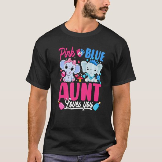 Roze of blauwe tante houdt van je geslacht en onth t-shirt (Voorkant)