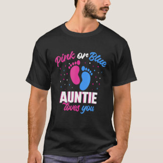 Roze of blauwe tante houdt van je geslacht onthull t-shirt