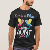 Roze of blauwe tante houdt van je geslacht op t-shirt (Voorkant)