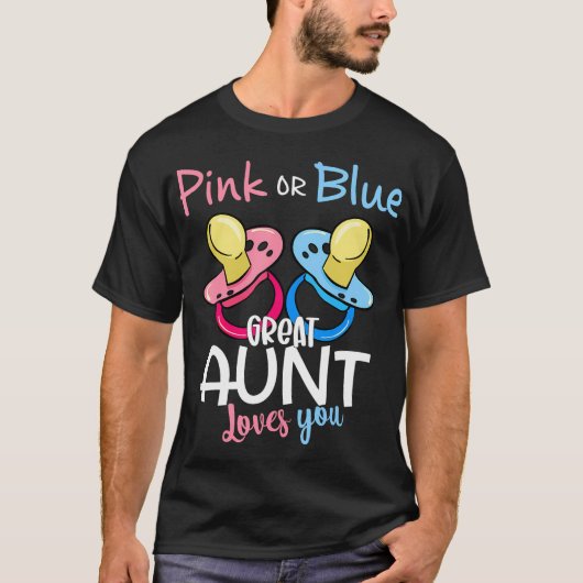 Roze of blauwe tante houdt van je geslacht op t-shirt (Voorkant)