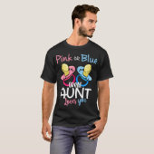 Roze of blauwe tante houdt van je geslacht op t-shirt (Voorkant volledig)