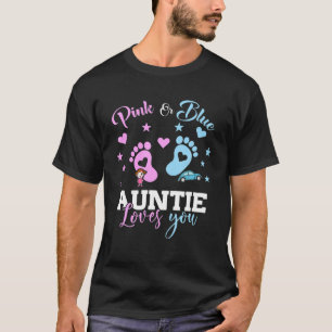Roze of blauwe tante houdt van je geslacht t-shirt