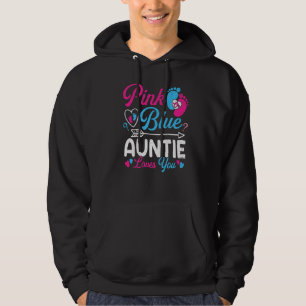 Roze of blauwe tante houdt van je grappige Baby Hoodie