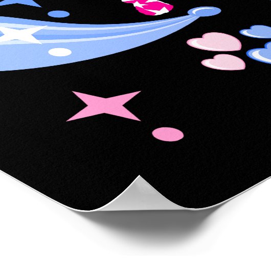 Roze of blauwe tante houdt van je poster (Hoek)