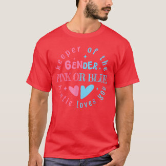Roze Of Blauwe Tante Houdt Van Jou Bewaarder van h T-shirt