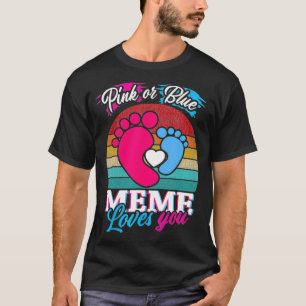 Roze of blauwe thema houdt van je moeders t-shirt