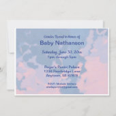 Roze of Blauwe Tie Dye Geslacht onthullen Uitnodig Kaart (Achterkant)