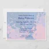 Roze of Blauwe Tie Dye Geslacht onthullen Uitnodig Kaart (Achterkant)