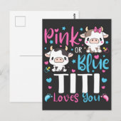 Roze Of Blauwe Titi Heeft Van Jou Geschenken Koe B Briefkaart (Voorkant / Achterkant)