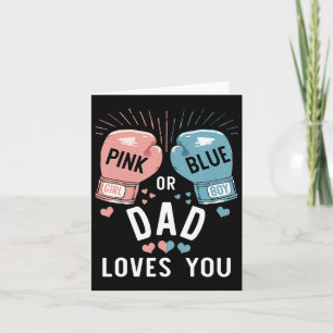 Roze of blauwe vader houdt van je boksen geslacht kaart