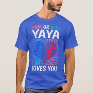 Roze of blauwe yaya houdt van je sekse en onthult t-shirt
