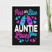 Roze of Blue AUNTIE houdt van je | Houder van het  Kaart (Voorkant)