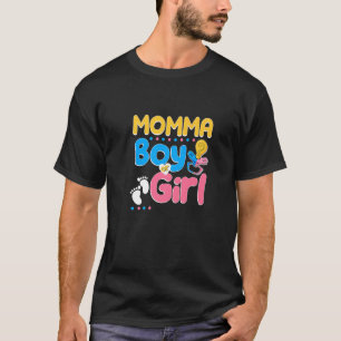 Roze of Blue Momma houdt van je beste moeder ooit T-shirt