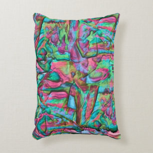 Roze of rumplammplat gekleurd met zacht zijdeachti accent kussen